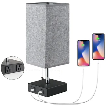 

hot style double USB charging table lamp table lamp bedside lamp double lamp holder pull switch socket amazon