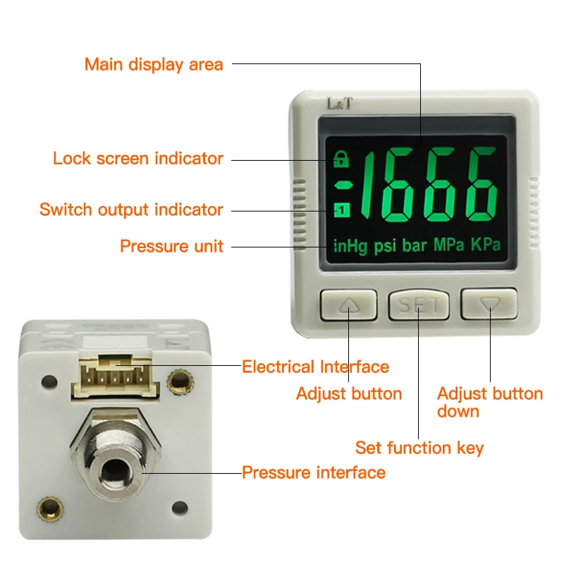 Digital Pressure Switch Setting SMC Pressure ISE30A01B, 51 OFF