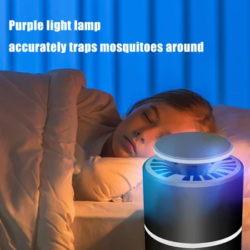 

6LED UV Mosquito Killer Lamp No Radiation Insect Killer Flies Light Trap Lamp Control Insect Killer for Bedroom Living Room