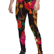 Цветочный Череп завод Slience брюки мужские леггинсы не просвечивающие Buttery мягкий День благодарения сжатия Fauxleather дышащий 3D Pr