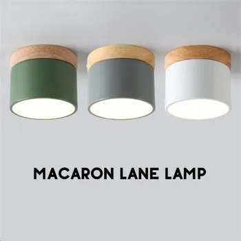 

Macaron Surface Mounted Downlight Led Circular Simple Aisle Lamp Home Decoration Ceiling Ceiling Lamp Balcony Spotlight Lampara