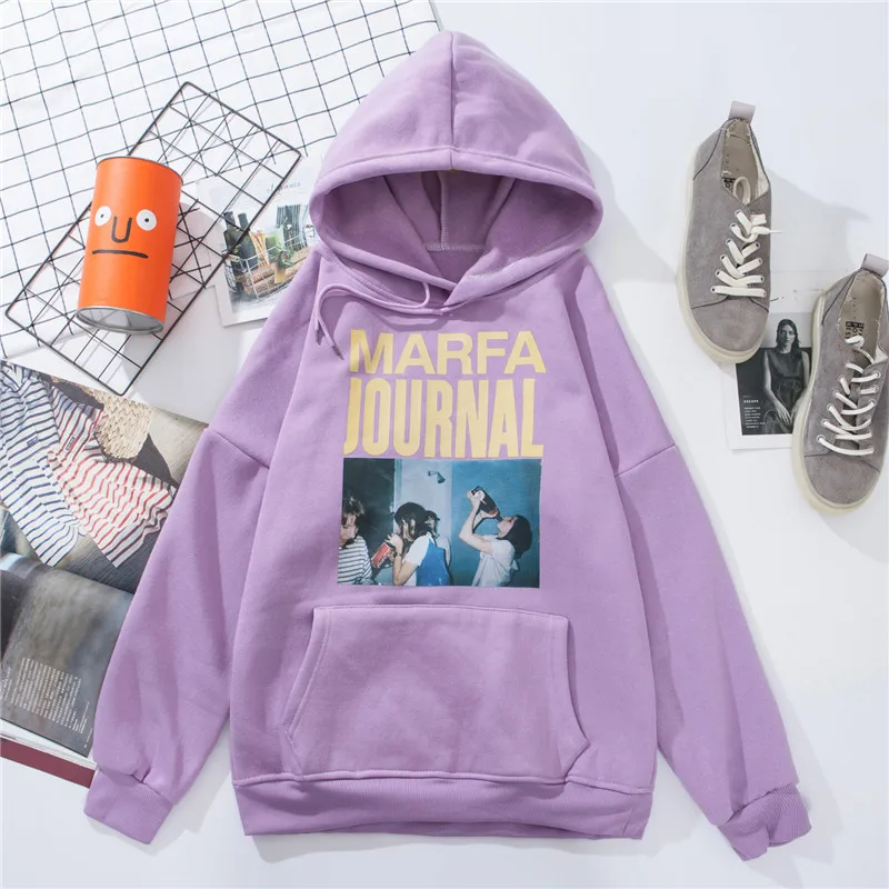 Purple-4 Женские толстовки Харадзюку,, больше размера, толстовка Харадзюку, пуловер с принтом, Повседневная Женская Осенняя зимняя толстовка, толстовки размера плюс - Цвет: Purple-4