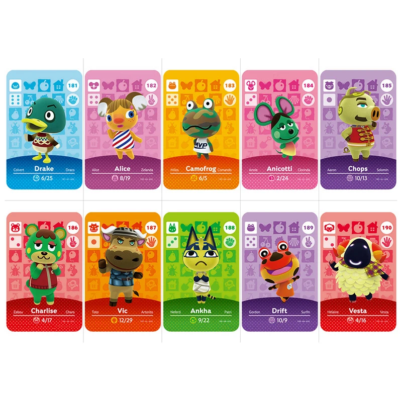 Series 3 (181 to 210) Animal Crossing Card Amiibo Card Work for NS 3DS Game New Horizons Ankha Freya Kid Cat Villager Card