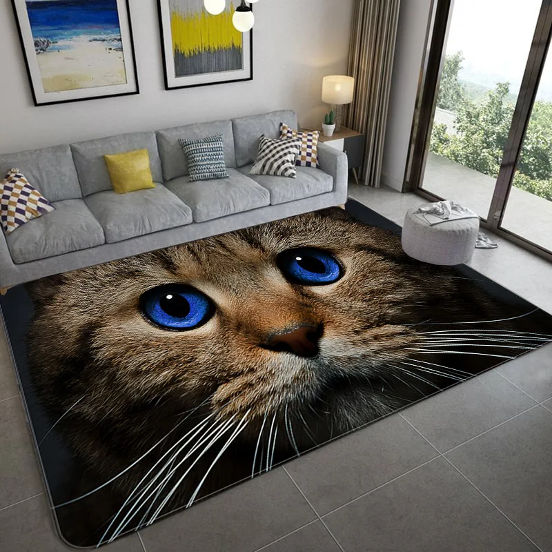3D Симпатичные кошки и собаки ковер, спальня, ковер, мягкая детская комната, большой ковер, салон, дверь для животных, коврик для пола, домашний коврик для кухни по индивидуальному заказу
