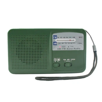 

Portable AM FM Dynamo Radio Emergency Hand Crank Solar Radio with 500MAh Power LED Light SOS Alarm for Camping Outdoor