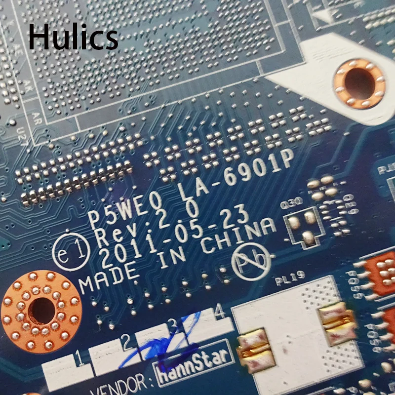 Hulics P5WE0 LA-6901P материнская плата для ноутбука acer 5750 5750G серии MBR9702003 MB. R9702.003 HM65 основная плата