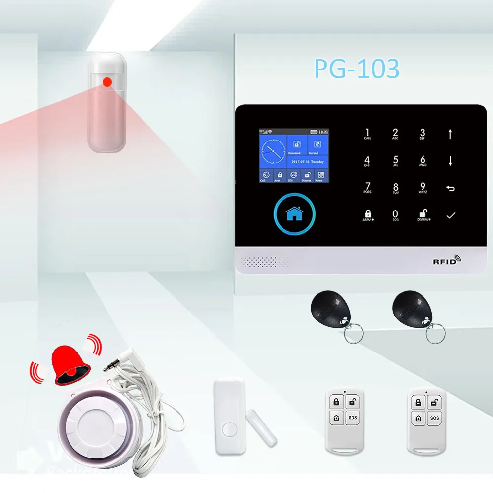 Sistema de Alarme Segurança do Assaltante Remoto com Telefone em Casa Gsm sem Fio em Casa Wifi Alarme Incêndio Controle ys App 2 incêndio app controle remoto com telefone em casa