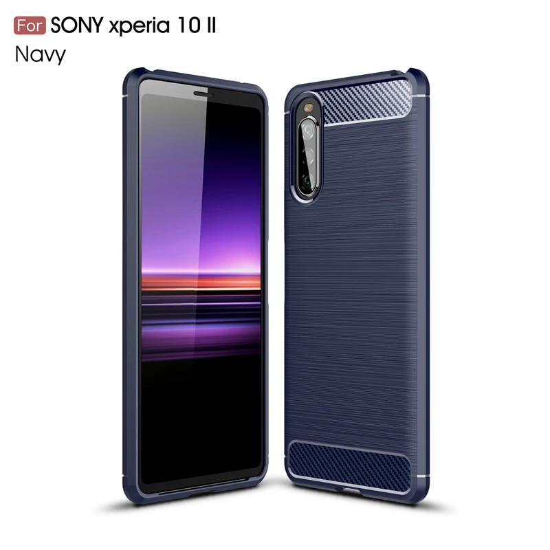 Per Sony Xperia 1 10 Ii Custodia In Silicone Custodia In Fibra Di Carbonio Per Sony Xperia L1 L2 L3 Cover Per Sony Xperia Xa1 Xa2 Xz1 Xz2 Xz3