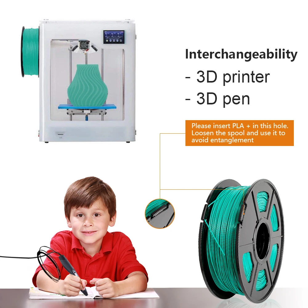 SUNLU PLA plus 1,75 мм 3d печать пластиковые pla нити abs 1 кг для FDM 3d принтера