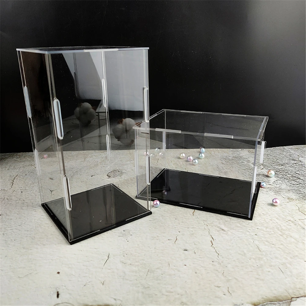 Clear Acrylic Display Case Dustproof Model Toy Showcase Doll clay Figures Show Box Transparent Box Store Display Tools