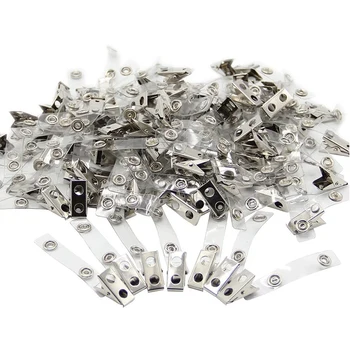 

Metal Badge Clip with Belt Transparent ID Belt Clip Adapter 100 Pcs