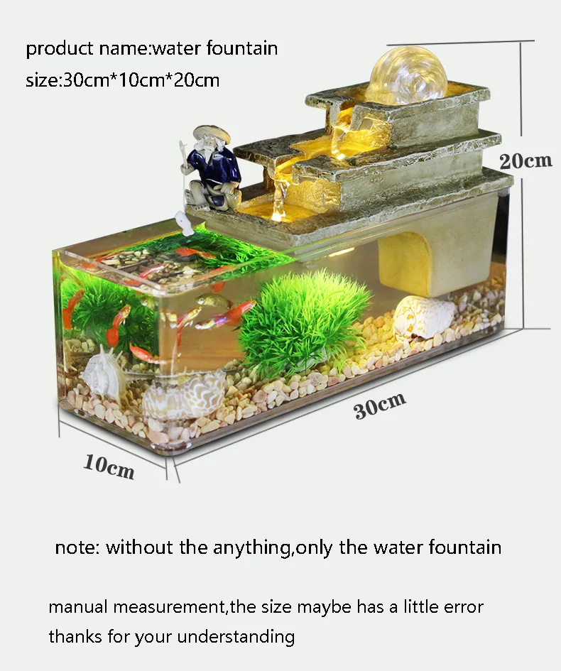 110 В/220 В фонтан для украшения дома аксессуары пейзаж аквариума фэн шуй Декор ремесла увлажнитель воздуха в стиле бонсай сувенир искусство