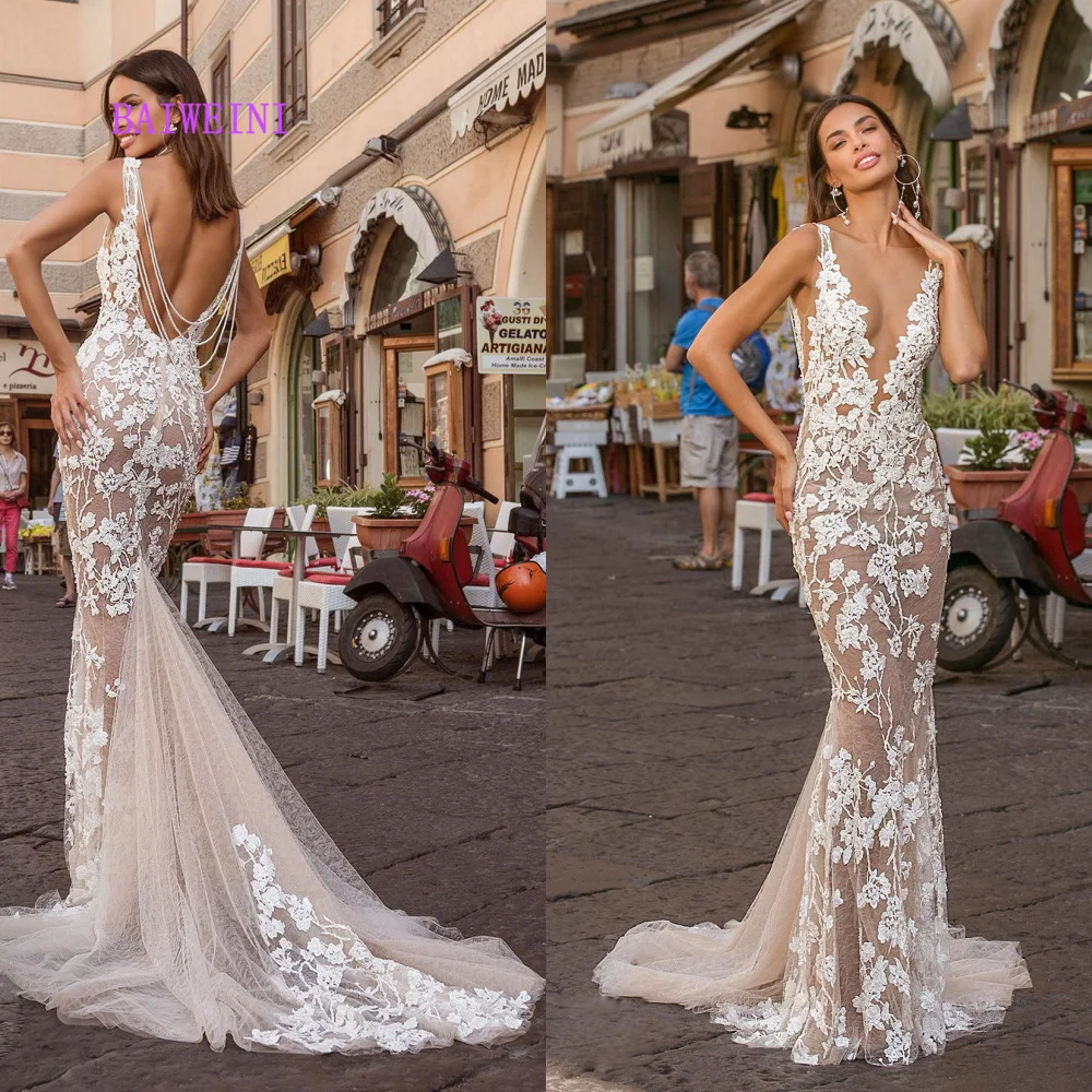 Vestido de noiva Новое поступление сексуальные Simlple Свадебные платья 2021 Русалка с