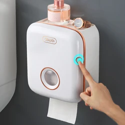 Stand Wall Mounted Waterproof Paper Towel Dispenser Holder Tissue Box Toilet Roll Holder for Toilet Paper Bathroom Organizer