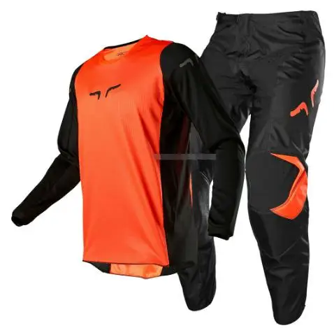 Moto Racing Gear Dirt Bike Cycling Jersey MX Pants Gloves Riding Sets Motocross Suits Motorcycle Combos Clothing S - Цвет: Синий