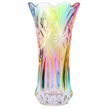 

1pc Desktop Vase Delicate Exquisite Beautiful Fashionable Glass Vase Flower and Plant Container Decorative Vase for Home