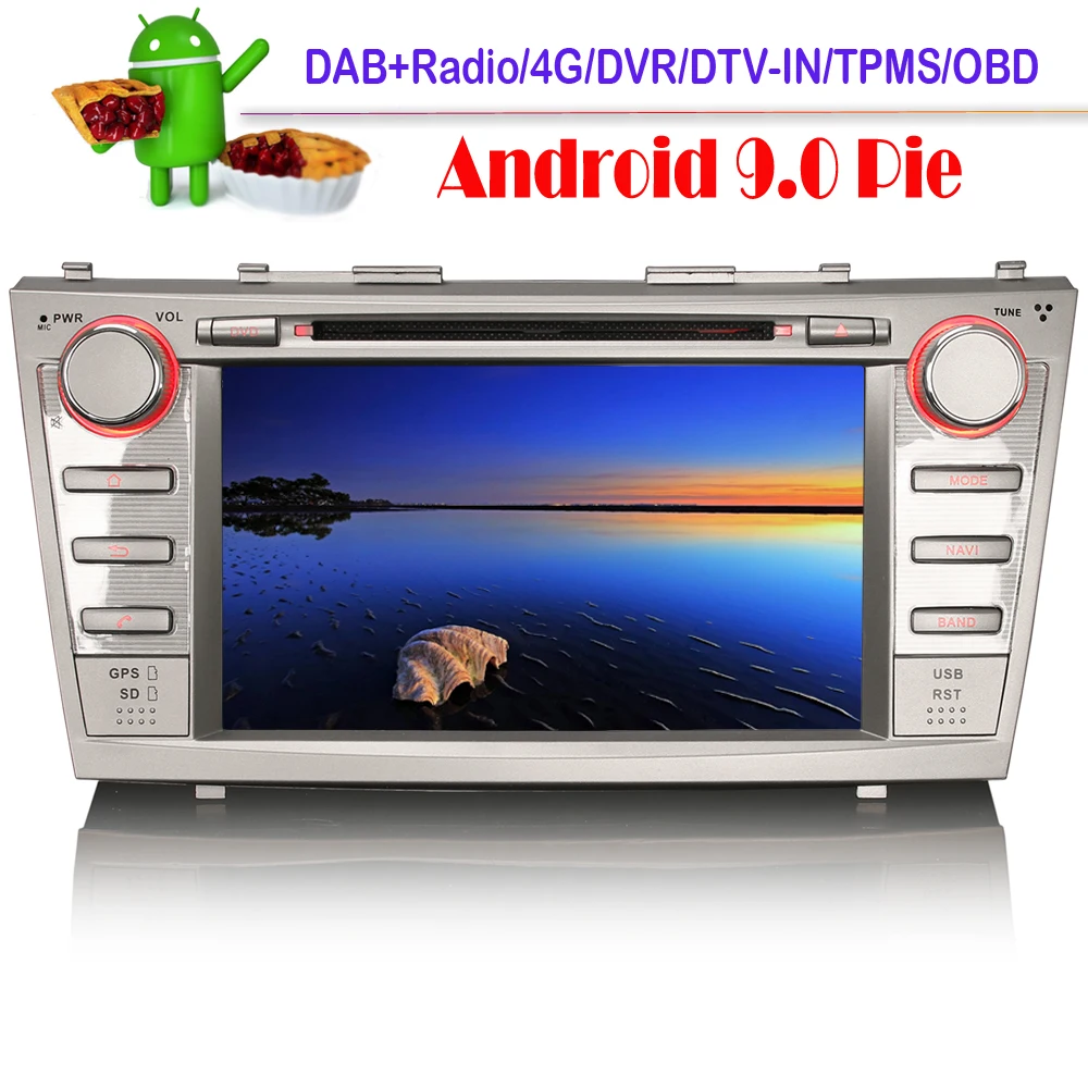 

8 Inch DVD GPS Navi Android 9.0 Radio Headunit WIFI Bluetooth USB DAB DVB-T for TOYOTA CAMRY AURION