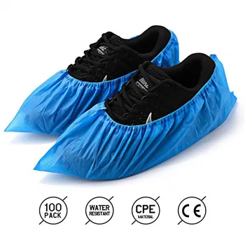 

Shoe Covers Disposable 100 Pcs/Pack（50 Pairs）Plastic Disposable Shoe & Boot Covers Elastic Protective Shoe Covers #BL1