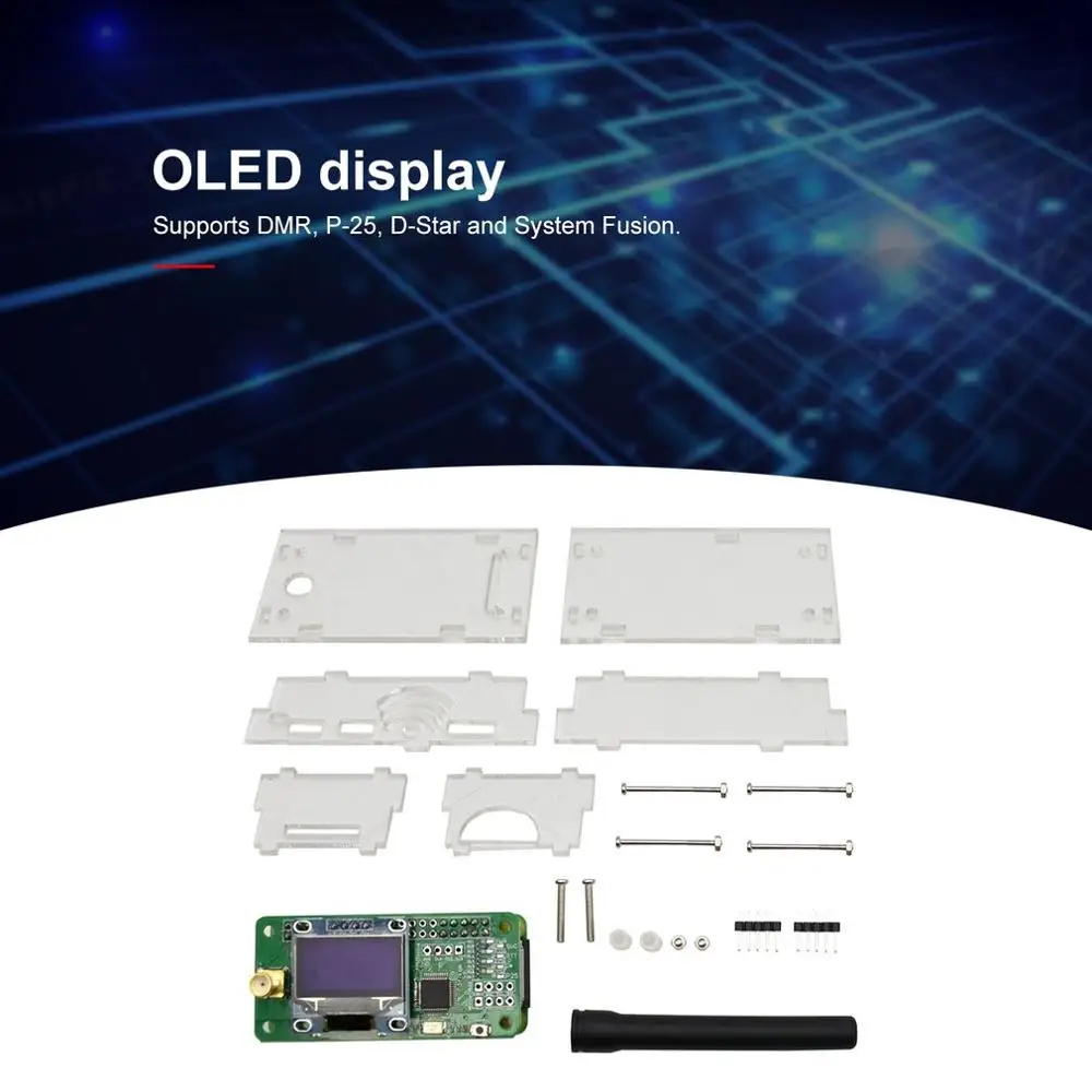 MMDVM точка доступа P25 DMR ycf для Raspberry Pi Zero Board+ OLED дисплей+ 8G карта TFT+ антенна+ акриловый чехол Комплект