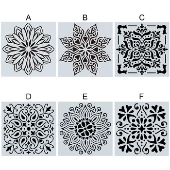 

Reusable Hollow Out Mandala Painting Templates DIY Mandala Drawing Stencil Dotting Tools Drafting Embossing Art Coloring Toy