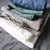 1 Flat Sheet and 2 Pillowcases,Pure Linen Sheet Set,Eco-Friendly, Single Double Queen King Size Flatsheet Set,White Home Bedding 3