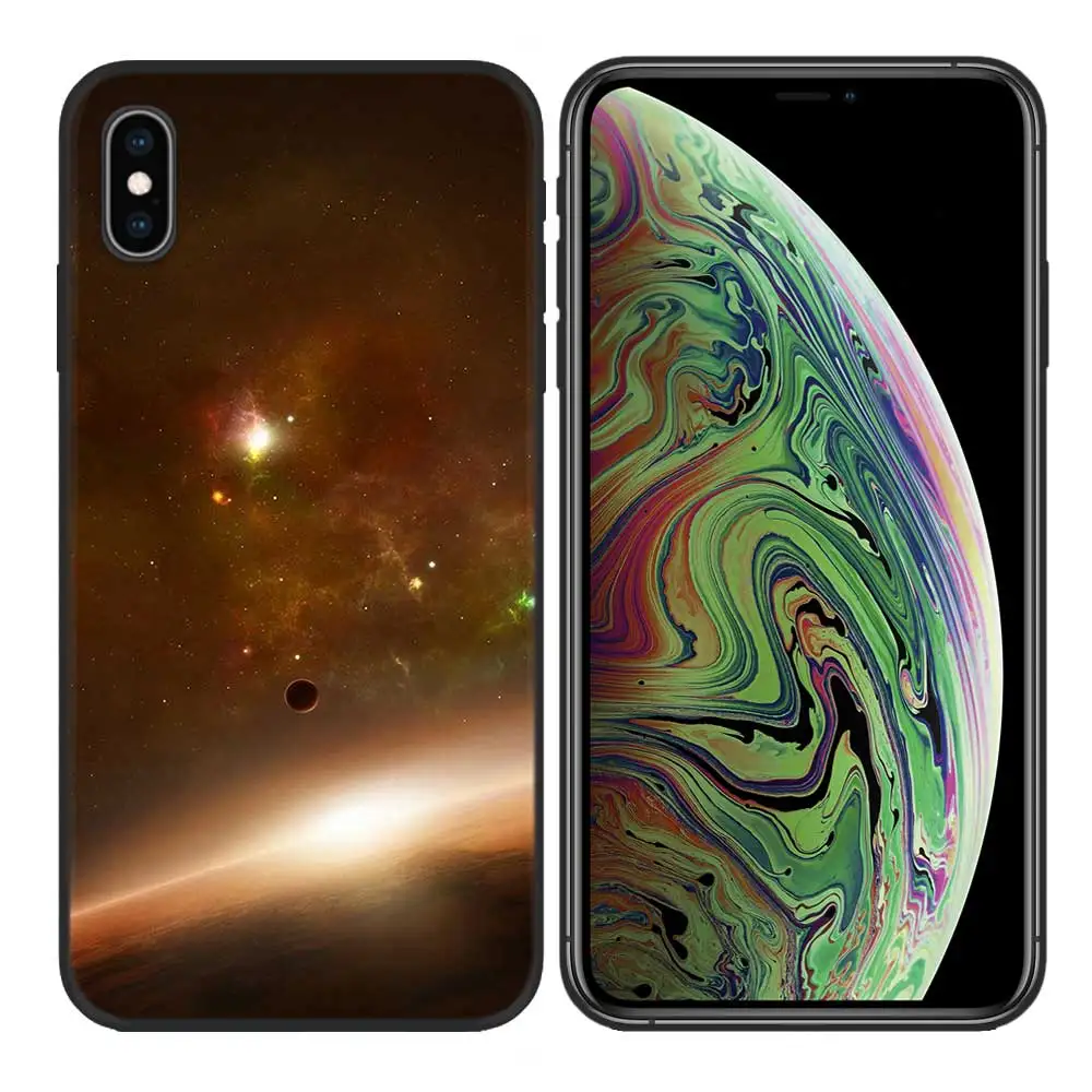 Силиконовый чехол из ТПУ чехол для iPhone 5 5S SE 6 6S 7 8 Plus X XR XS Max iPhone 11 11ProMax Tasche Deckt Concha Ader Milky Way M