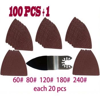 

Triangular Sheets Sanding Pad 101pcs Multi-function Equipment Finger Sander Set