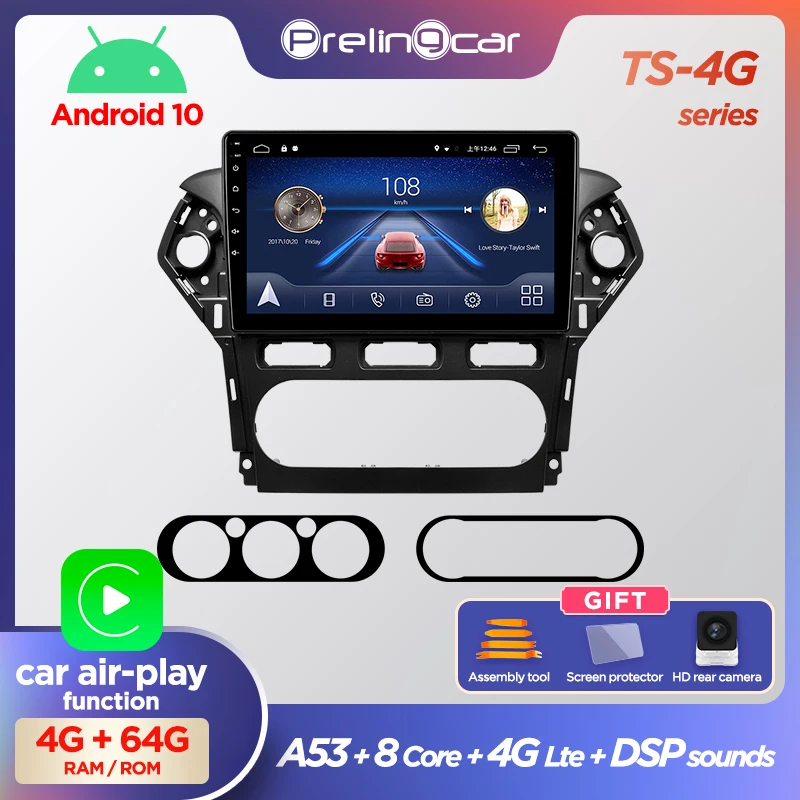Автомагнитола Prelingcar 2 Din Android 10 0 без DVD мультимедийный видеоплеер GPS навигация для