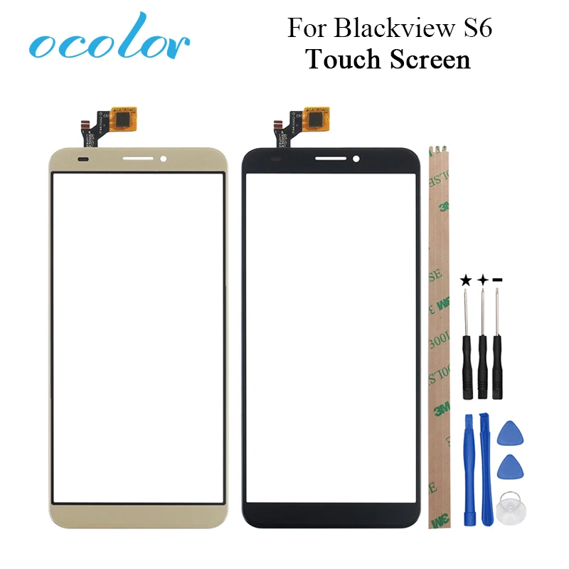 Ocolor для Blackview S6 сенсорный экран дигитайзер для Blackview S6 сенсорная панель стекло сенсор аксессуары для телефона+ Инструменты+ клей