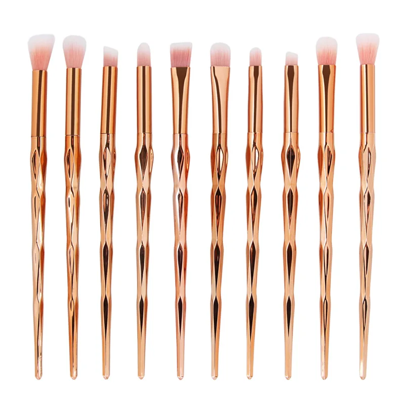 10pcs Rose Gold SinSo набор кистей для макияжа 10/20/21 шт. тени для век основа для макияжа лица Косметическая пудра подводка для глаз, бровей, губ и на нашем сайте! кисти для макияжа инструмент набор кисточек для макияжа бровей - Handle Color: 10pcs Rose Gold