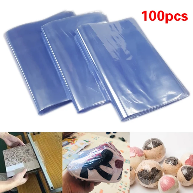 100pcs Mayitr POF Transparent Shrink Wrap Film Heat Seal Bags Pouch Gift  Packing Bags For Wine Food Cosmetic Book Packaging 