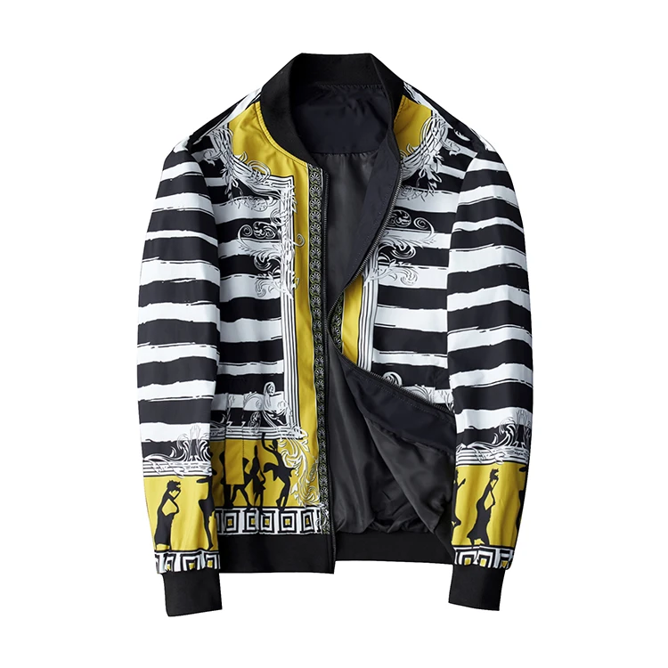 

Mens Jacket Luxury Design Jackets Fashion Zebra Pattern Print Men Autumn Winter Zipper Coats Casual Outerwear