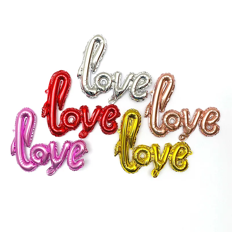 Новое бриллиантовое кольцо love Siamese LOVE foill воздушный шар для дня рождения