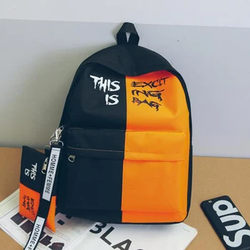 

Oxford Women Backpack Contrast Color School Backpack Men Backpack Laptop Bag Shoulder Bag School Bag for Boys and Girls