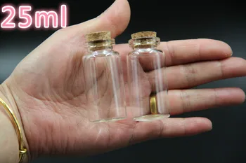 

50PCS 30*60mm 25ml Clear Glass Bottles jars with Cork Stopper Empty Spice Bottles Jars Storage Container Bottle DIY Crafts Vials