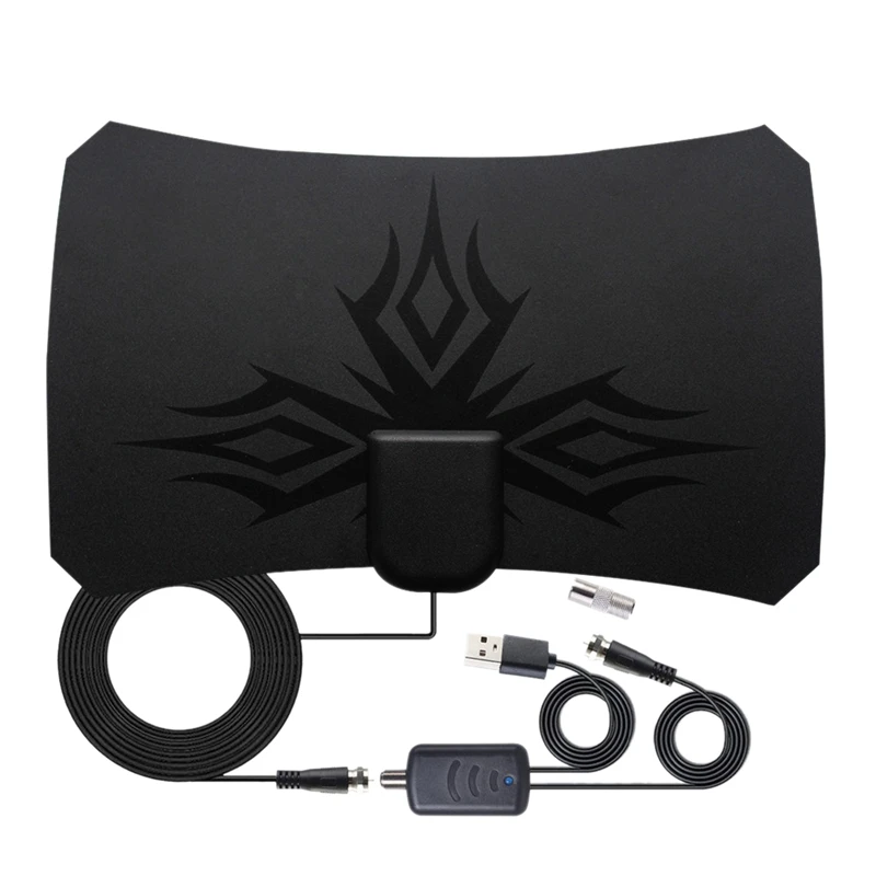 4K Digital HDTV Aerial Indoor Amplified Antenna 980 Miles Range with 1080P DVB-T2 Freeview TV
