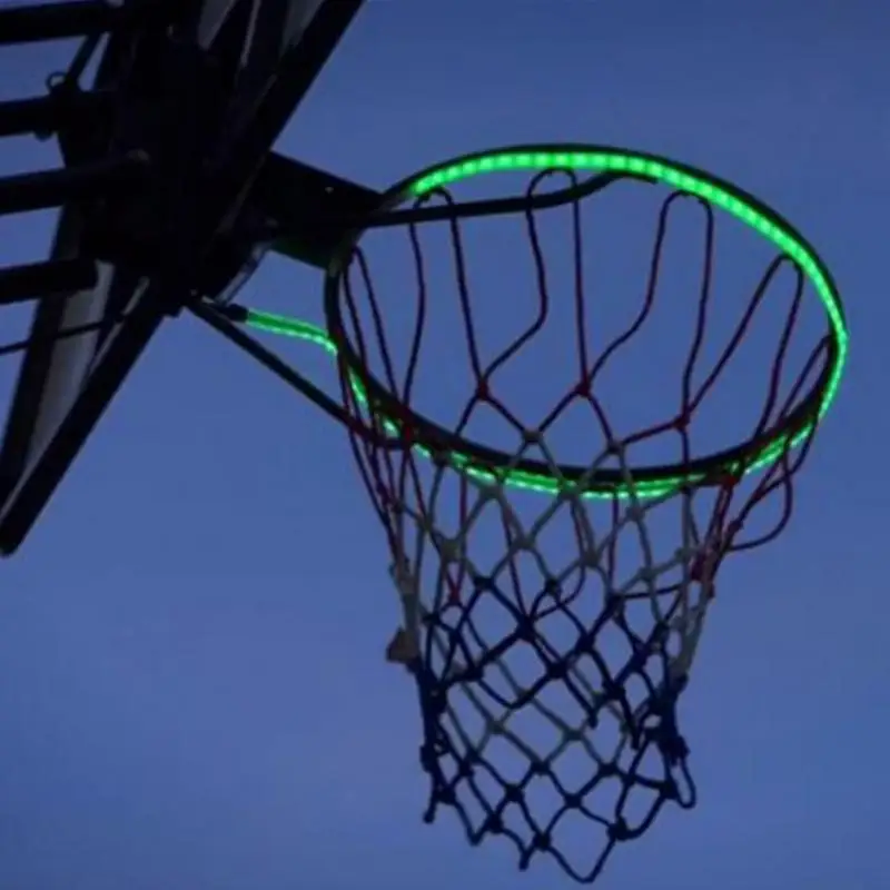 Солнечный светодиодный светильник-обруч для освещения баскетбольного обода, игры в баскетбол ночью, для мальчиков, спальни, дома, сада, украшения