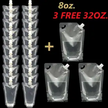 

New 40pcs/lot 250ml Commercial/Kitchen Plastic Clear Drinks Beverage Juice Bag Transparent Flask Suction Fresh Liquid Packaging