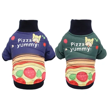 

Pet Dog Winter Thickening Clothes Fleece Cotton-padded Coat Small Dog 2-legged Long Sleeve Jacket For Cold Weather Costume