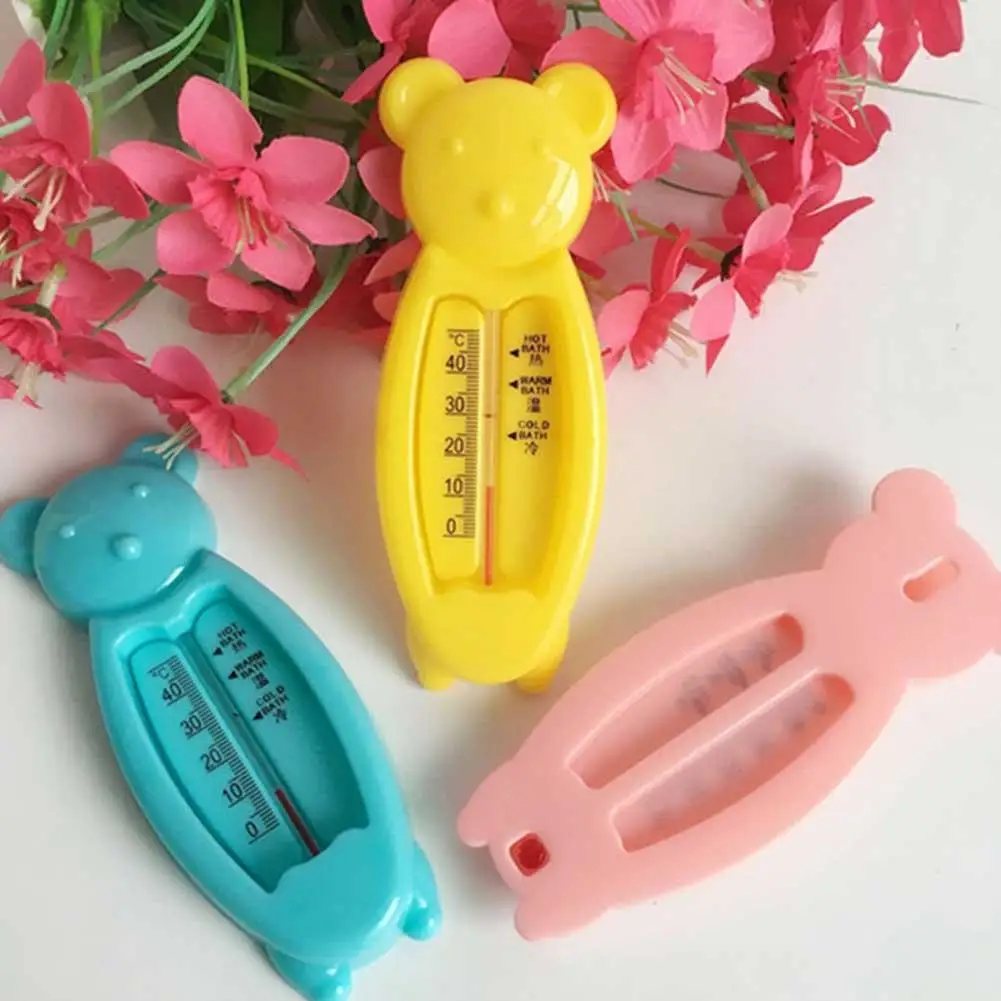 

Cartoon Bear Shape Baby Shower Bath Water Thermometer Temperature Test Tool Cartoon bear shape bath water thermometer tool