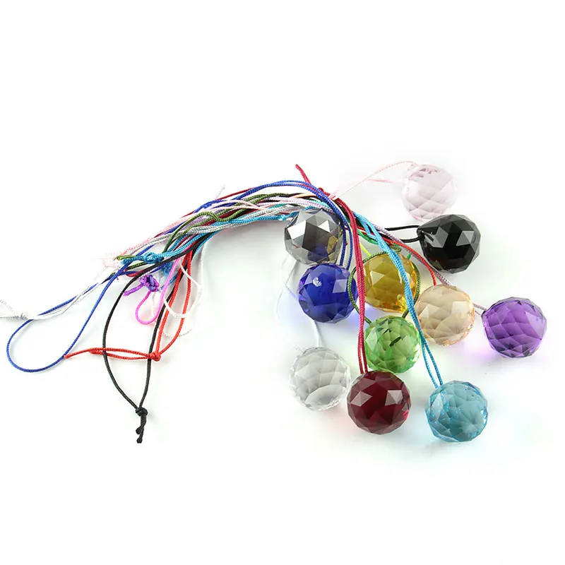 15mm K9 Color Crystal Decoration Ball Glass Faceted Clear Hanging Crystal Ball  Accessories Spare Parts For Chandeliers 20pcs 15mm crystal butterfly beads faceted glass through hole chandelier beaded window curtain accessories hotel lobby hanging