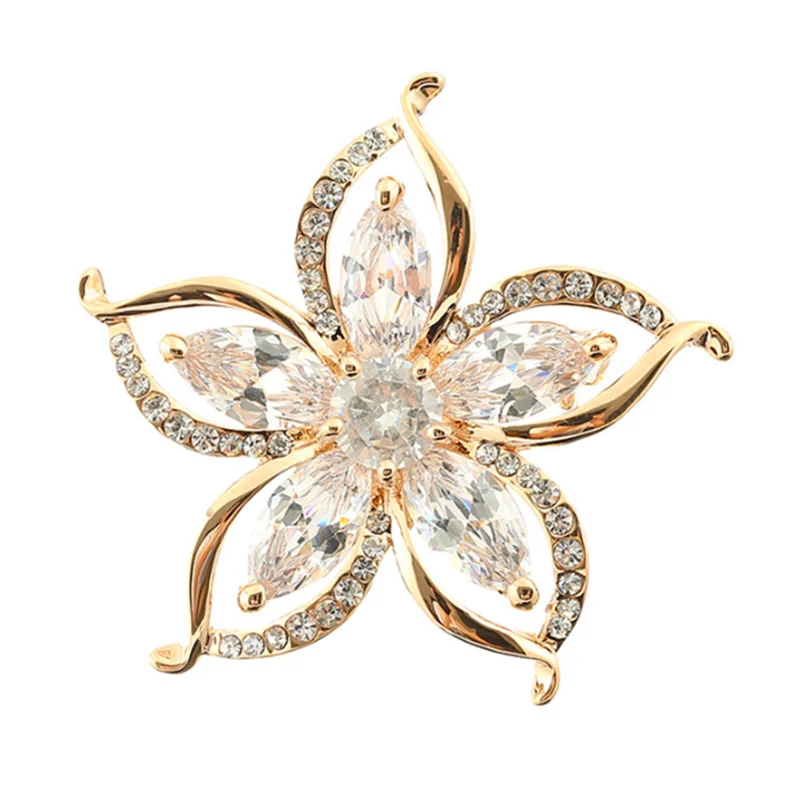Fashion women's Suits Accessories Sunflower Pattern Brooch Shining Sunlight Jewelry Zircon Pin New Year Gift