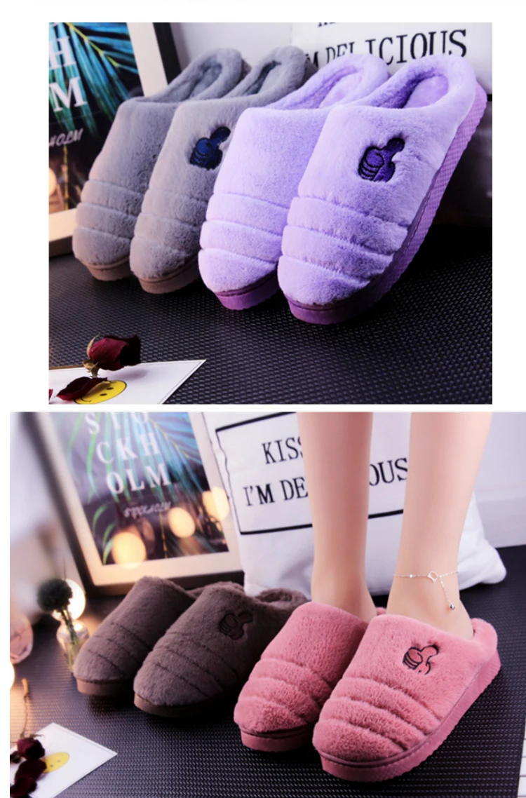 lover slipper new style household cotton slipper male indoor shoes non slip home slipper wool slipper keep warm winter shoes