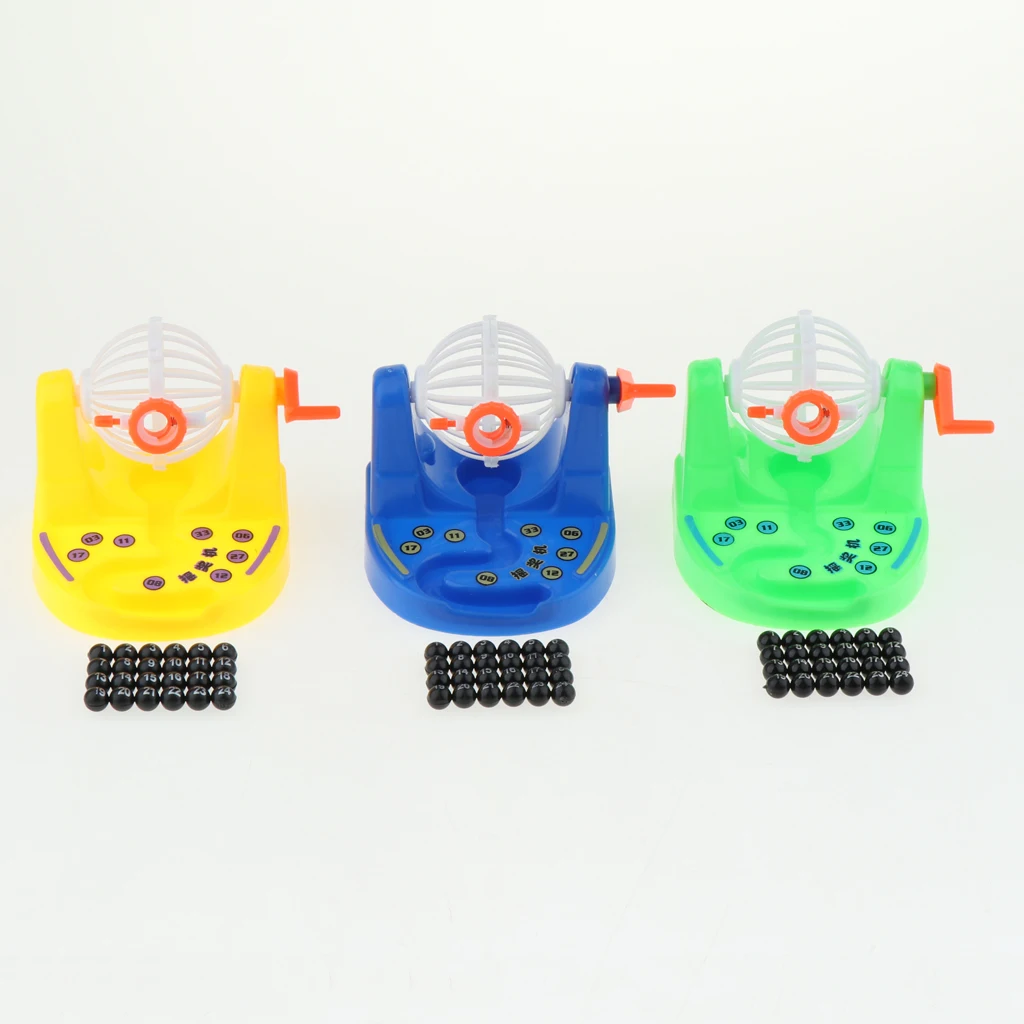 Mini Bingo Cage And Balls Set, Lottery Game Machine, Kids Interactive Toy