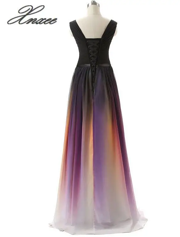 Новое Осеннее градиентное сексуальное вечернее платье vestido de novia