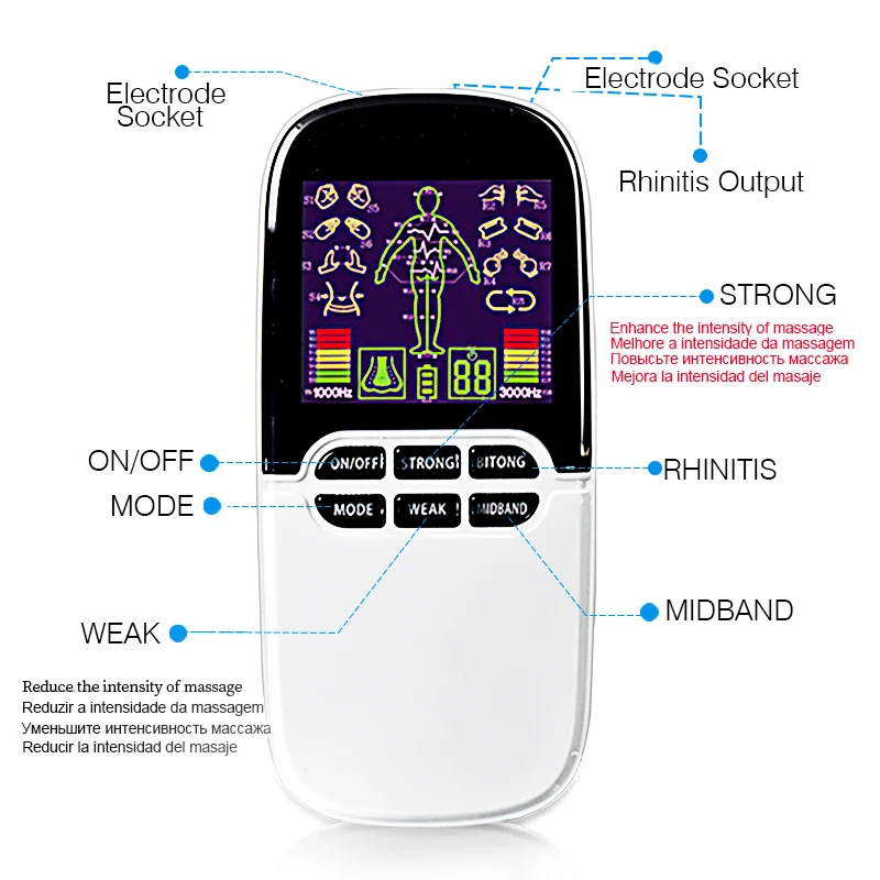 Tens Unit Массажер для облегчения боли Электронный Импульсный массаж EMS стимуляция