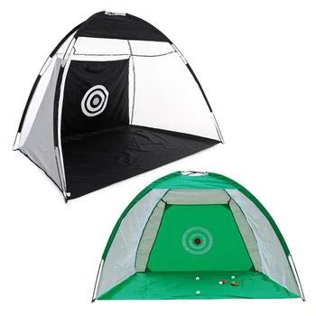 

Foldable Golf Hitting Cage Training Aids Indoor Outdoor Sports Golf Cage Swing Trainer Chipping Net Backyard Garden Grassland