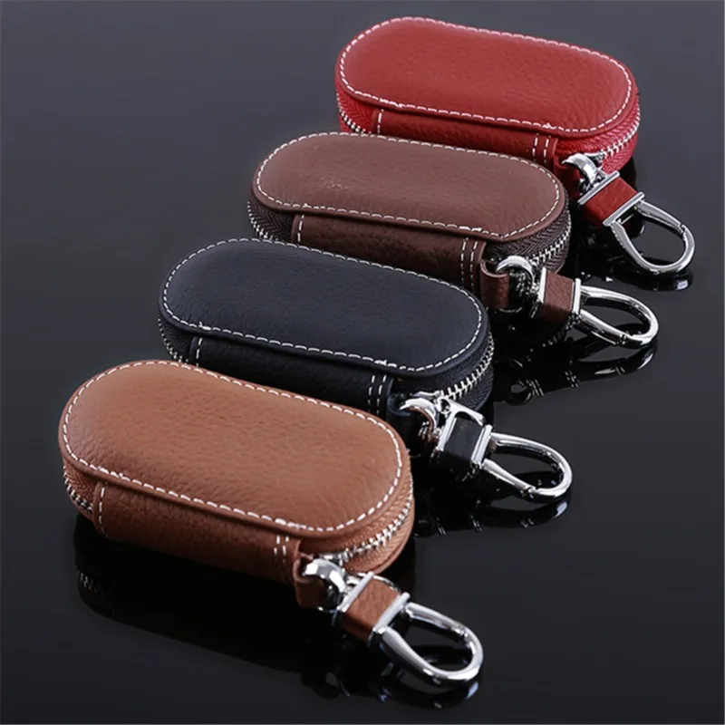 PU Leather Car Key Wallets Men Key Holder Housekeeper Keys Organizer Women Keychain Covers Zipper Case Bag Pouch Purse key organizer key case key purse key holder