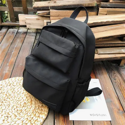 Водонепроницаемый нейлоновый рюкзак для женщин, рюкзаки для путешествий с несколькими карманами, Женская Корейская школьная сумка для девочек-подростков, книга Mochilas - Цвет: Черный