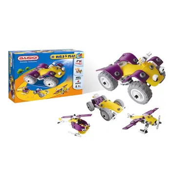 

4 in 1 Racing Car Model Assemble Blocks Set Kids Building Kit Construction Learning Toys